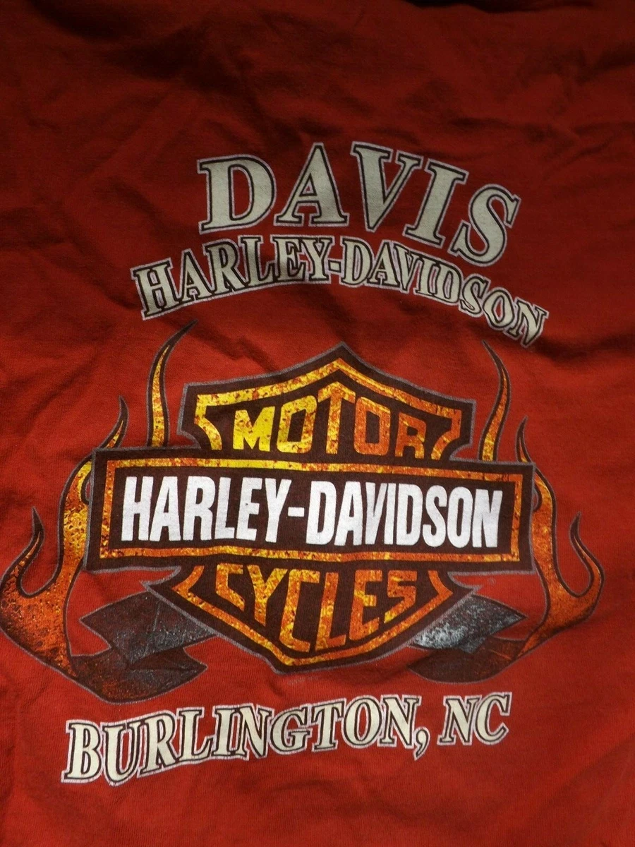 DAVIS Harley Davidson L Burlington NC North Carolina MENS Shirt