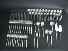 Nica elegantes Silberbesteck Art-Deko-Stil 12 Personen 69 Teile Silber 100er TOP