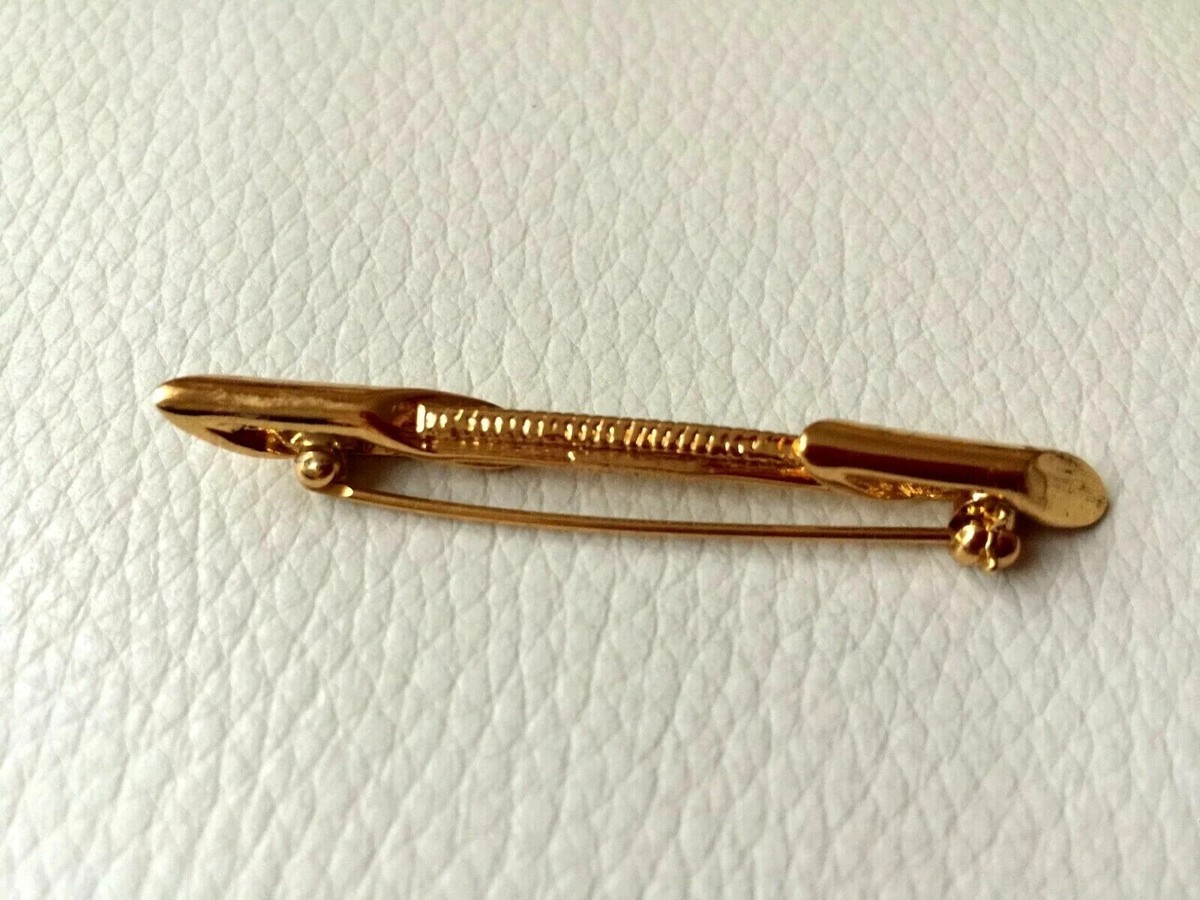 Broche Vintage Signée Monet Dorée - 5,5 Cm, Neuf Sans Emballage, Bijou Rétro Unisexe