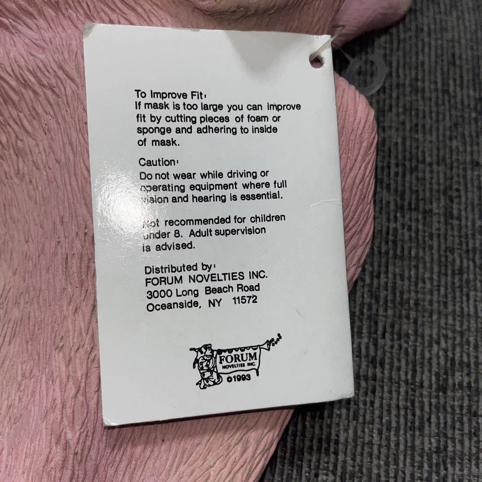 Pig Mask Pink Latex Full Over The Head Farm Animal Mask - Image 3 of 4