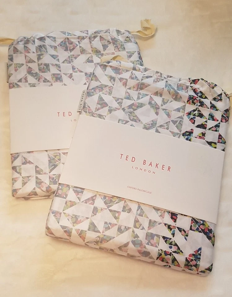 TED BAKER Pair Oxford Pillowcases UXMAN New 100% Cotton  - Image 2 of 4