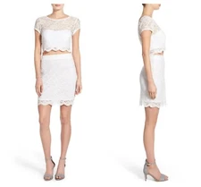 SPEECHLESS SEXY  LACE  CROP TOP SKIRT TWO PIECE  DRESS   Sz 5   NEW  NORDSTROM