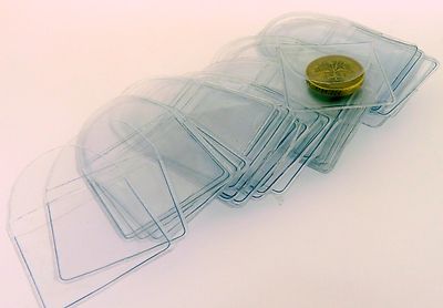 1000 35 mm x 35 mm Kunststoff Münzbörsen Aufbewahrung Umschläge