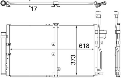 MAHLE AC 510 000S Kondensator, Klimaanlage für CHEVROLET,OPEL,VAUXHALL