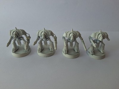 Vintage Epic 40k, 4 x Imperial Knight Paladin, Kunststoff grundiert, Games Workshop 