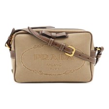 Prada Logo Jacquard Ribbon Shoulder Bag Women Multicolor One Size