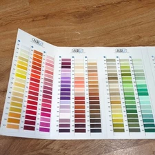 Aurifil Real Thread Color Swatch Chart Cotton Colors Sampler