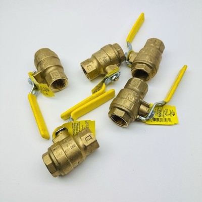 Lot of 5 Apollo 77F-100-01, 2-Piece Ball Valve, 3/4''FNTP, Full Port Threaded End