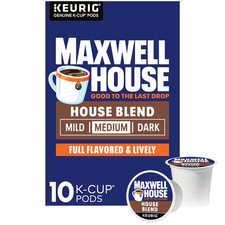 Maxwell House House Blend Medium Roast K-Cup  Coffee Pods, 10 Count Box