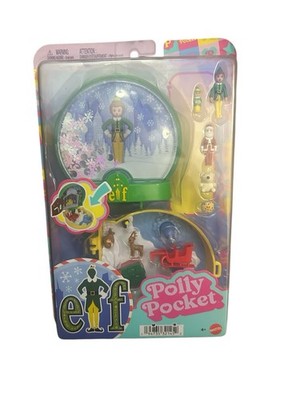 2025 Polly Pocket & Buddy the Elf Micro Compact Set Christmas Theme NEW