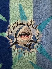 Embroidered Shark Super Soft Beach Towel