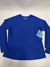 NWT Coolibar Women's XL Royal Blue Hightide Long Sleeve Swim Rash Guard UPF 50