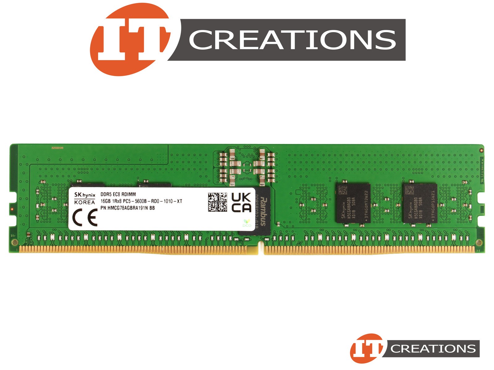 как выглядит SK HYNIX 16GB PC5-44800 DDR5-5600B-R REGISTERED ECC / EC8 MEMORY HMCG78AGBRA191N фото