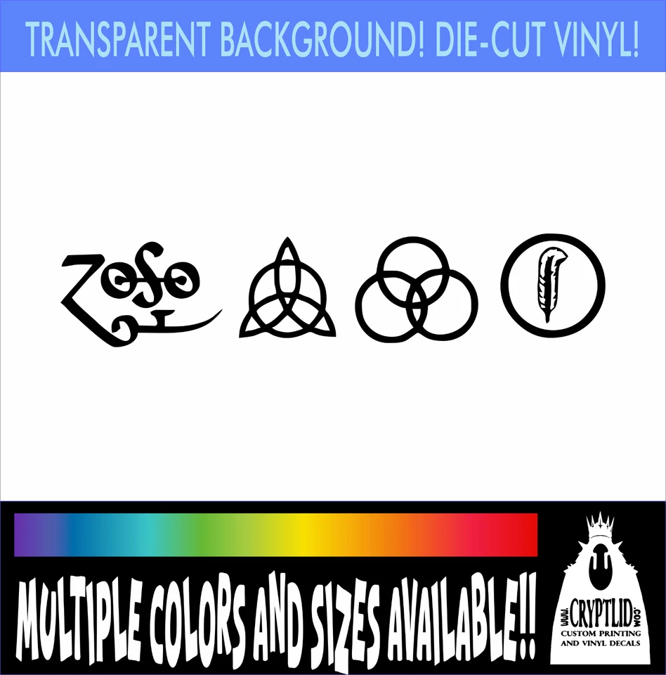Led Zeppelin Sticker Vinyl Decal Car Truck Window Bumper Pick Size & Color Rock - Image 3 of 4
