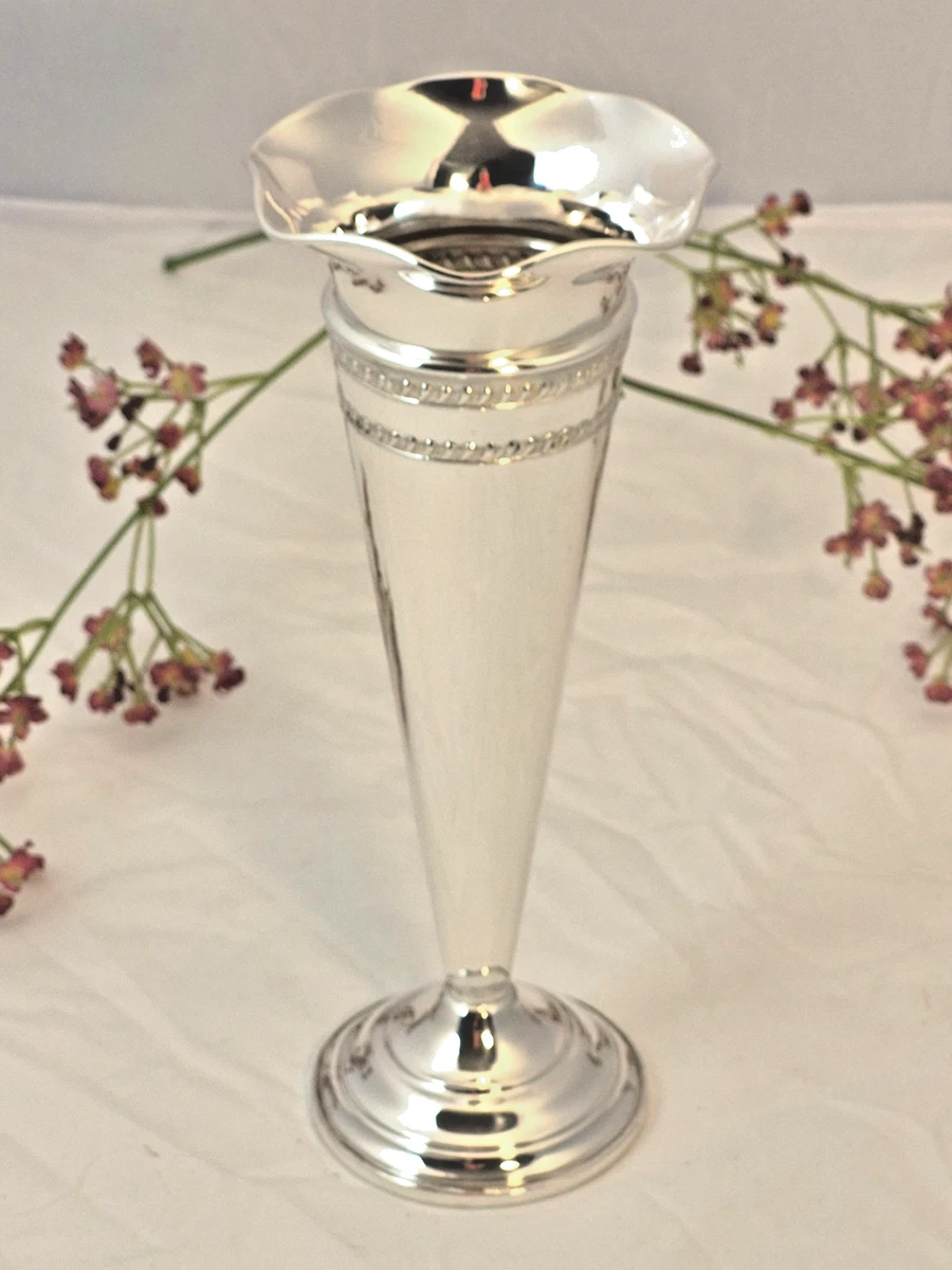 Trumpet Vase In Antique Us Sterling Silver Vases & Urns for sale