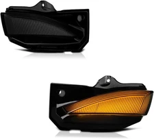 VIPMOTOZ LED Strip Side Mirror Light Turn Signal Indicator Lamp Black 