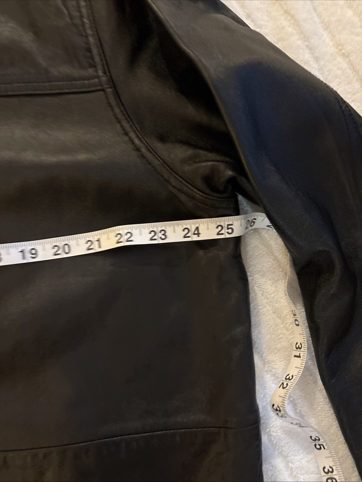 Centigrade Leather Button Jacket Soft Black Lined… - image 13