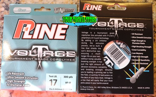 P-Line Voltage Tournament Grade Copolymer 15 17 20 25 30 lb 300 Yd Clear Line - Afbeelding 4 van 8