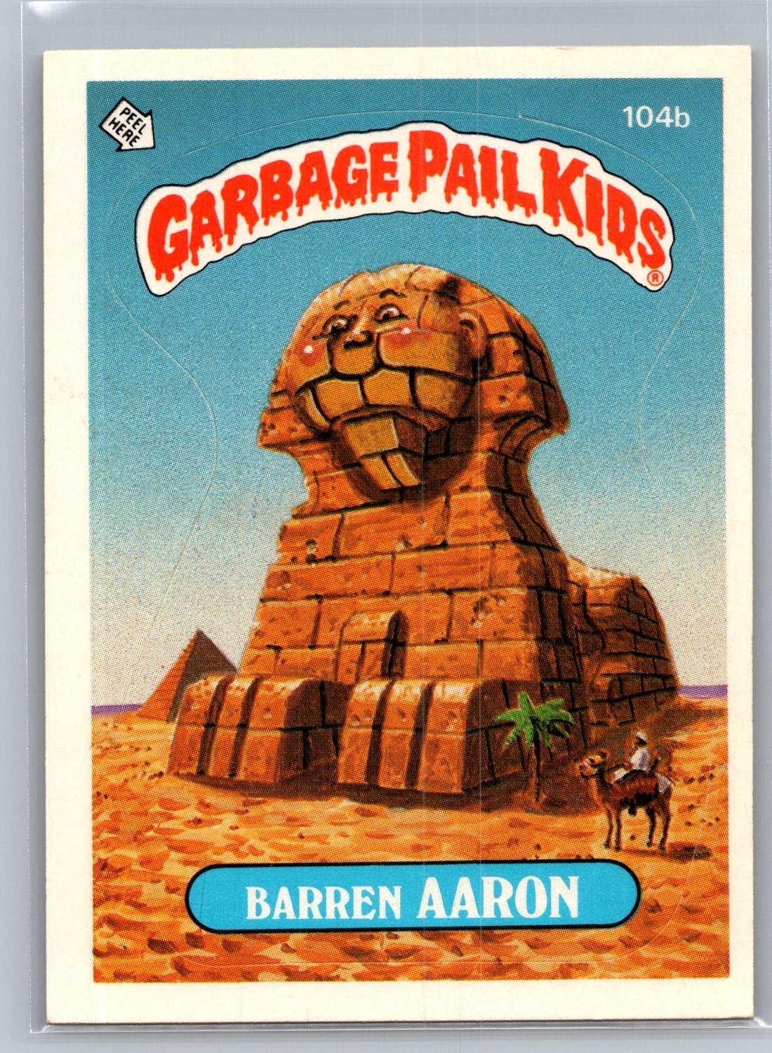 1986 Topps Garbage Pail Kids OS3 Series 3 Barren Aaron #104b Sticker Card EX
