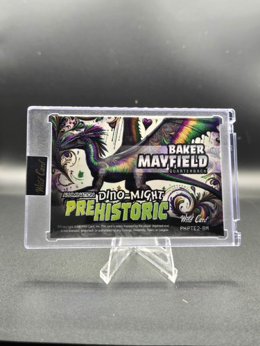 Baker Mayfield 2024 Wild Card “Dino-Might Historic” Pre-Historic Parallel #5/15 - Picture 2 of 2