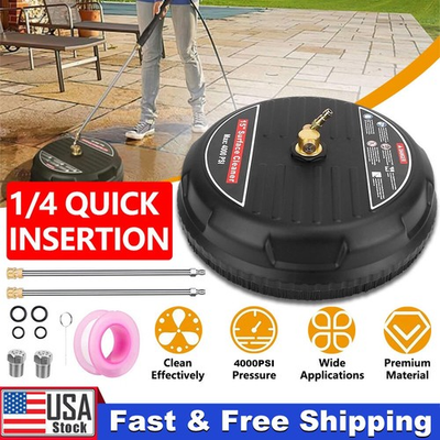 #ad 15quot; Pressure Washer Surface Cleaner Power Washer Attachment with Extension Wands $39.98