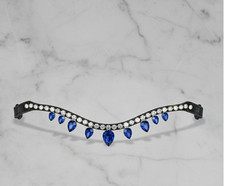 Leather English Bridle with Soft Padded Browband - Sparkly Crystal Bling