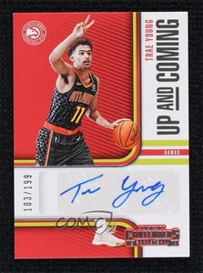 2018-19 Panini Contenders Up and Coming /199 Trae Young #UC-TYG Rookie Auto RC