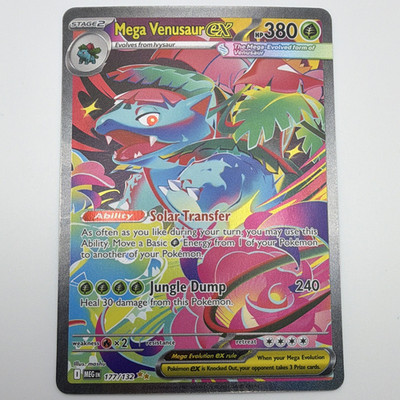 Pokemon TCG Mega Venusaur EX 177/132 Secret Rare Full Art Holo Evolutions EN