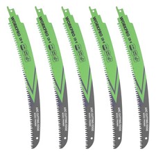 WORKPRO 5PC 12" Japanese Teeth Arc Wood Pruning Reciprocating Saw Blade Set 6TPI