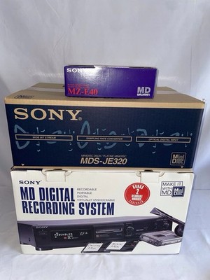 SONY MDS-JE320 HOME RECORDING MINI DISC DECK W/ SONY MZ-E40 -BUNDLE NEW IN BOX