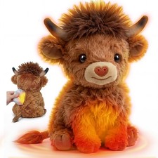 Microwavable Highland Cow Stuffed Animal Warm Hug Heatable Plushies for Cozy ...