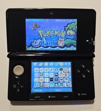 Nintendo 3DS Pure Black Japanese Console - Pokémon Bank + Region Free + Extras