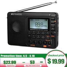 V115 Portable Radio,AM/FM/SW Digital Stereo Home Radio Recorder For Senior Gift