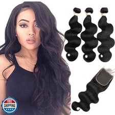 Beauhair Body Wave Human Hair Bundles with Closure 18 20 22 with 18"Closure 8