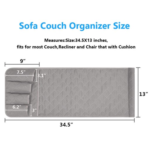 Sofa Armrest Organizer Non-Slip Arm Chair Bedside Caddy Storage Organizer for - Picture 4 of 7