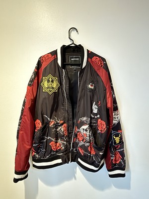 Reason Patchwork Bomber Jacket  Trust No One  Size XL