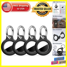 Durable Polycarbonate AirTag Cover - 4 Pack Anti-Scratch Holder for Valuables
