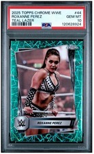 2025 Topps Chrome WWE Roxanne Perez Teal Laser /175 #44 PSA 10 GEM MT POP 1