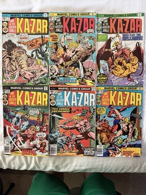 KA-ZAR VOLUME TWO SIX BOOK LOT #9 #13 #15 #18-#20 MARVEL COMICS 1975 MID GRADE