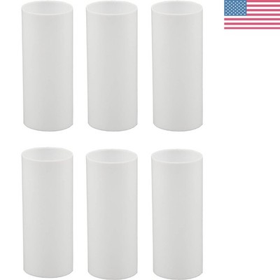 Chandelier Candle Cover Set of 6 - 3-Inch Tall White Sleeves for Medium Bases