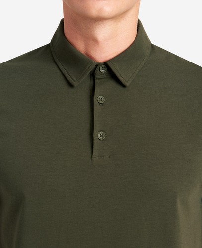 Kenneth Cole | Polo Performance con bottoni | Verde scuro | XLarge - Foto 3 di 5