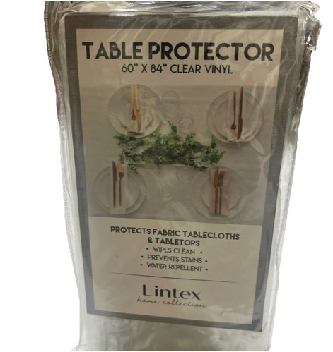 New Durable Clear PVC Vinyl Tablecloth Protector 60" x 84" - Lintex Brand - Picture 2 of 3