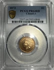 1873 Indian Head Penny Closed 3 PCGS PR 64 RB