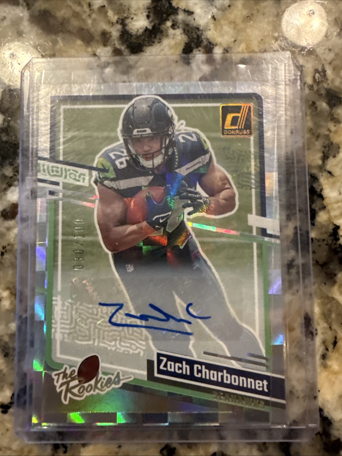2023 Panini Donruss - The Rookies Autographs #16 Zach Charbonnet /100 (AU, RC)