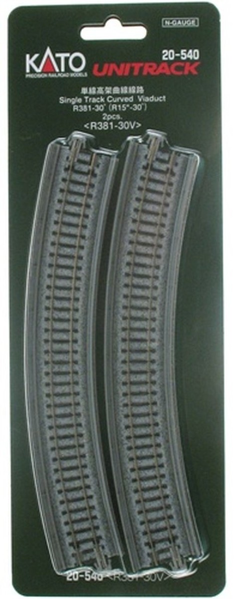Kato #20-540 N Gauge Unitrack 30-Degree 15 Kato #20-540 N Gauge Unitrack 30-Degree 15