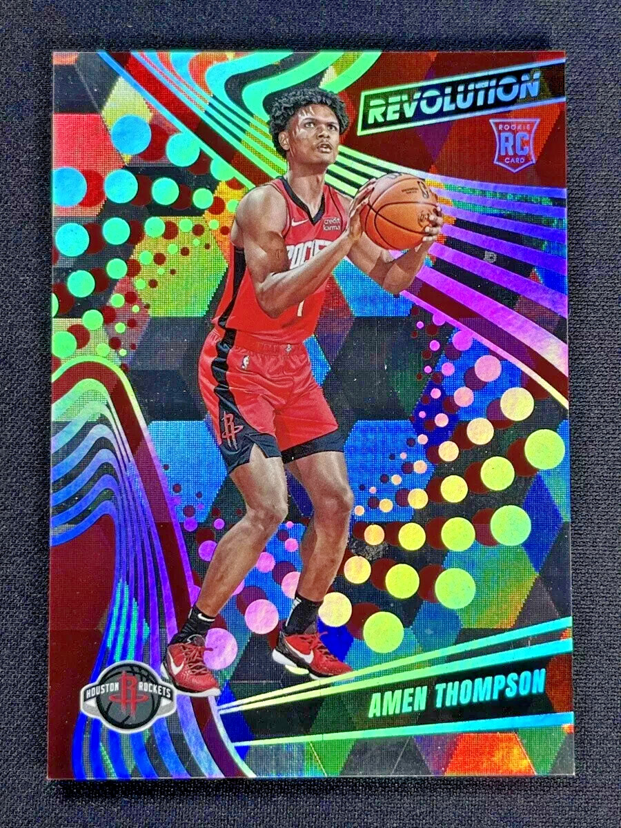 2023-24 Panini Revolution Amen Thompson #101 Cubic Rookie RC Rockets /50
