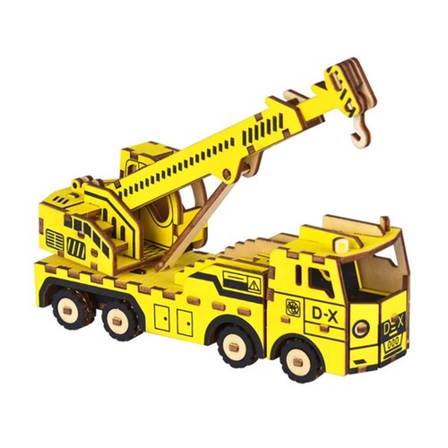 3D Wooden Puzzles Building Engineering Vehicles Car Model For DIY Toy Kids - Picture 13 of 16