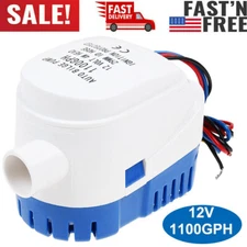1100GPH 12V Automatic Submersible Boat Bilge Water Pump With Auto Float Switch