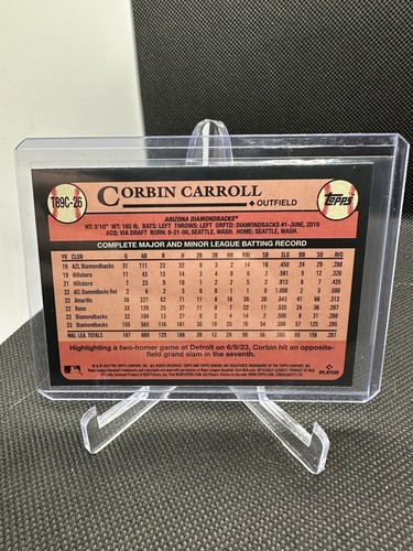 CORBIN CARROLL 2024 TOPPS SERIES 1 MOJO 35TH ANNIVERSARY T89C-26 DIAMONDBACKS - Picture 2 of 2