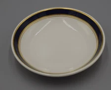 British Airways Butter Pat - Blue/Gold Stripe First Class Service